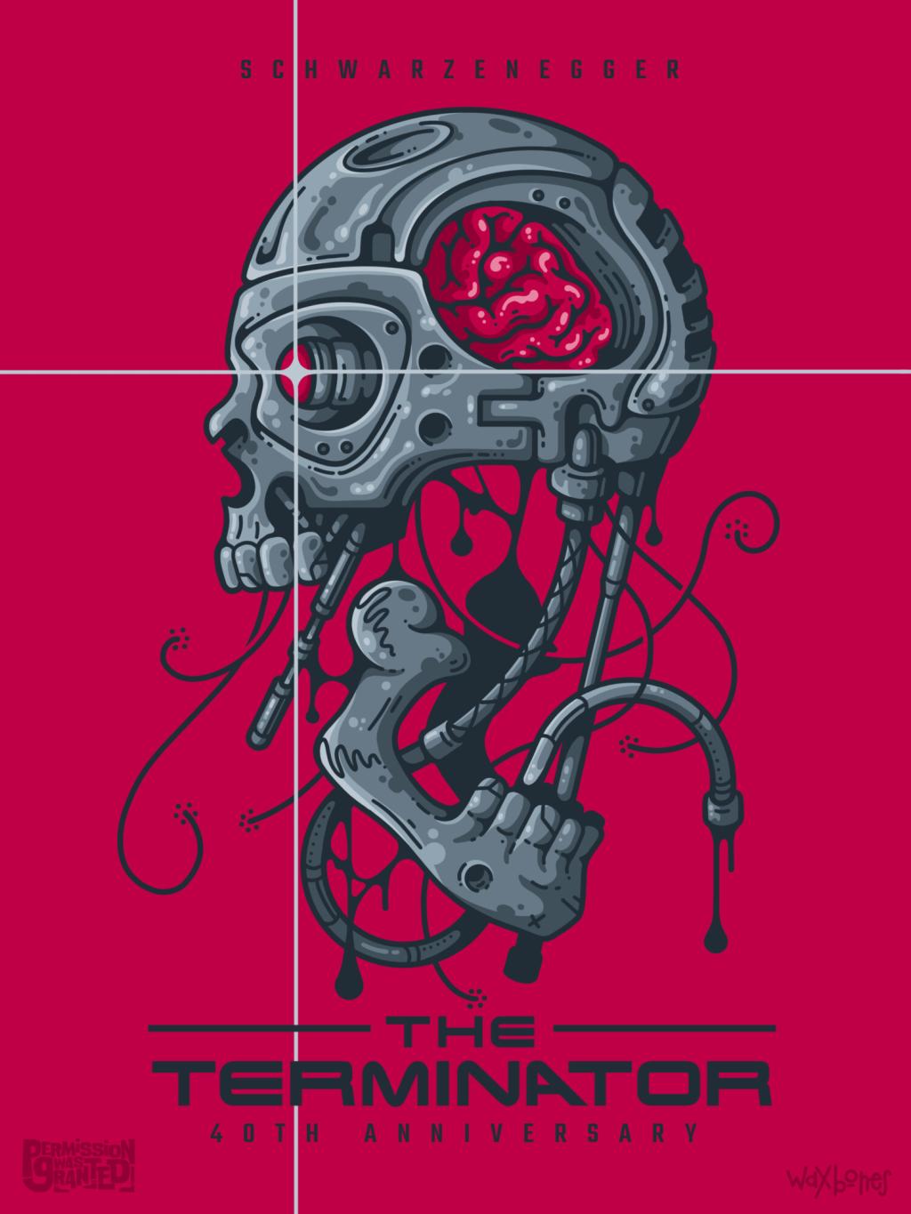 Gorgeous poster for The Terminator by @Waxbones #T.jpg