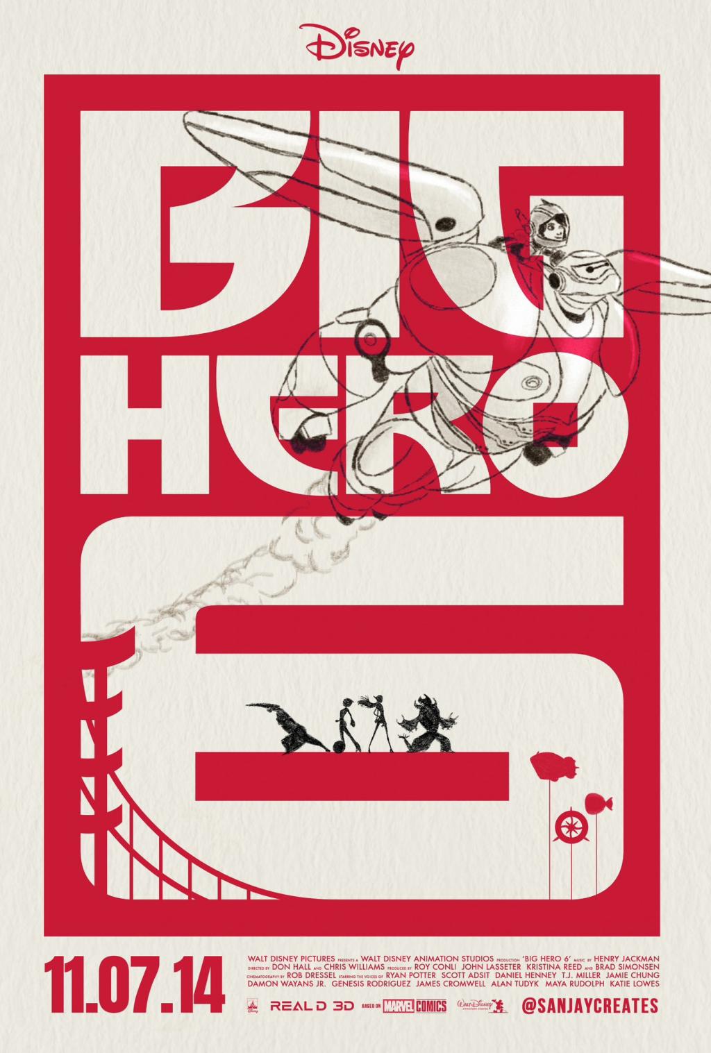 Great poster for Big Hero 6 by @SanjayCreates #Big.jpg