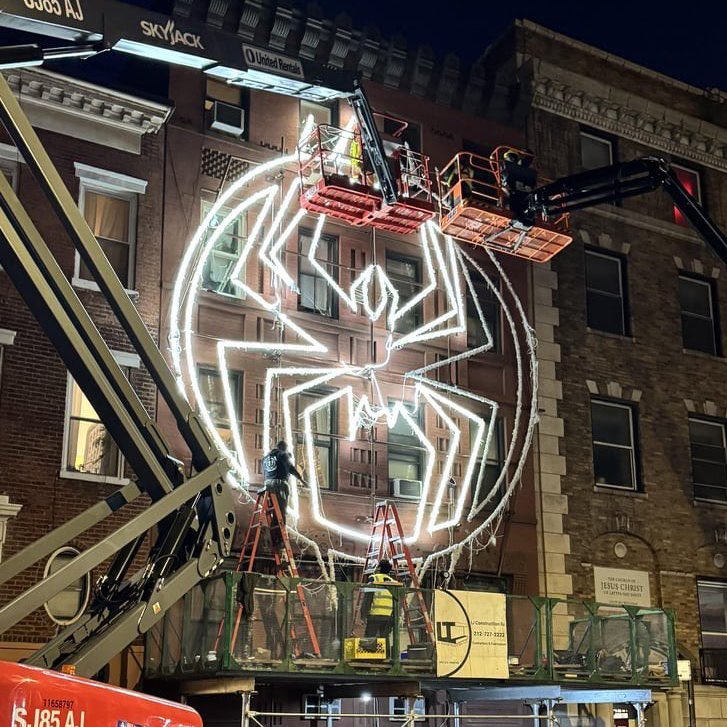 A mysterious Spider-Verse logo is being set up in .jpg