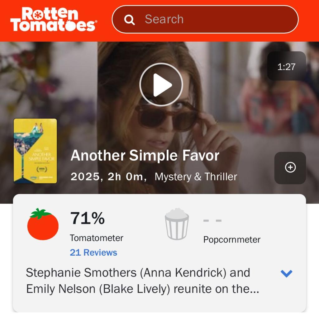 ‘ANOTHER SIMPLE FAVOR’ debuts with 71_ on Rotten T.jpg