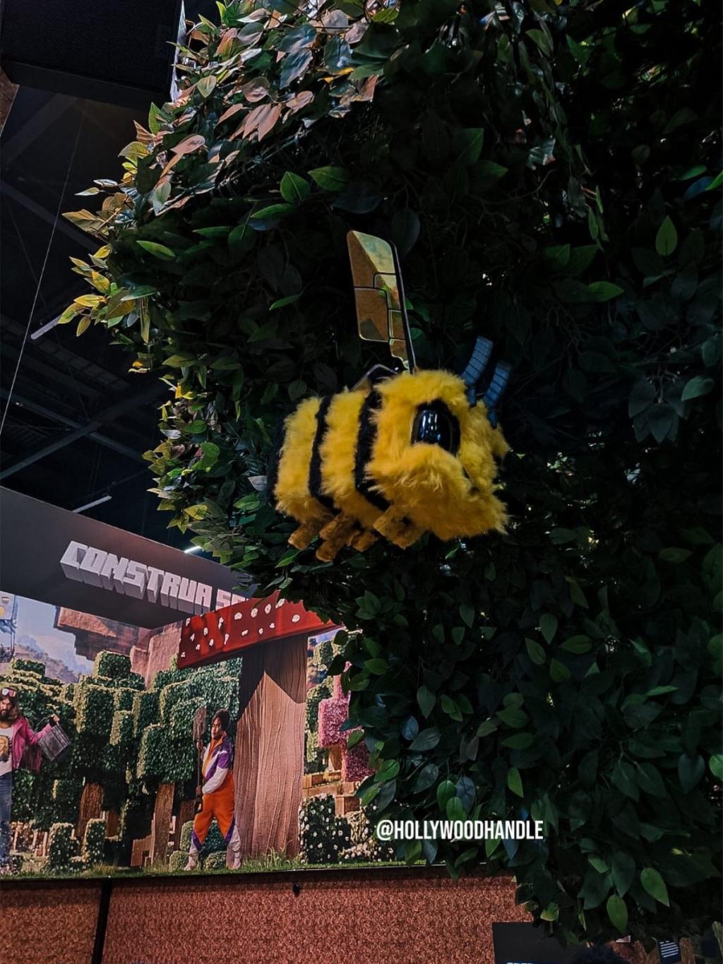 A bee and a villager from ‘A MINECRAFT MOVIE’ here.jpg