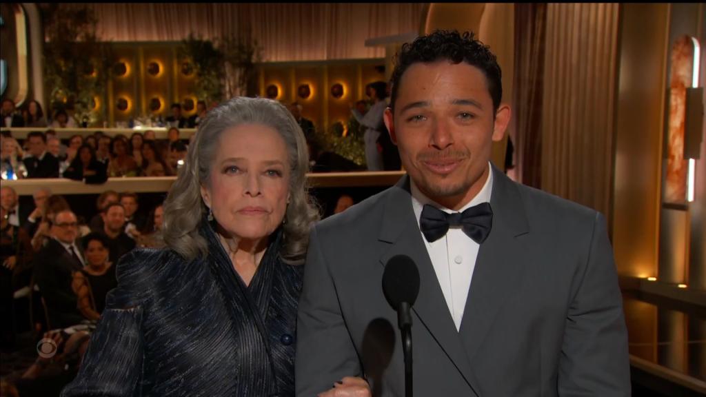 Kathy Bates and Anthony Ramos presenting at the #G.jpg