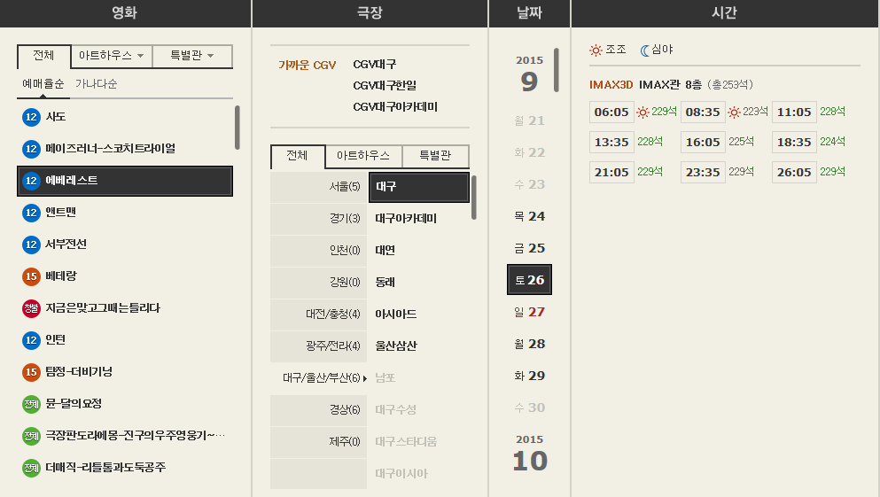 CGV 상영관