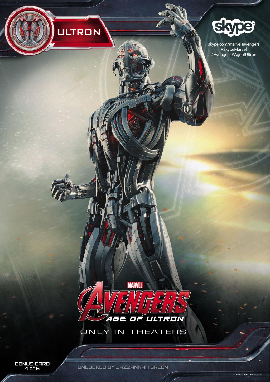 익스트림무비 - [ 어벤져스 에이지오브울트론 ] 스카이프 제휴 고화질 캐릭터 포스터들